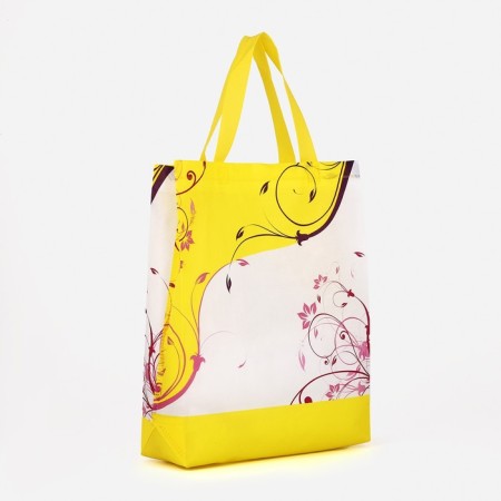 Household bag without fastening, yellow color