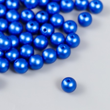 Set of beads "needlework" plastic, diameter 8 mm, 25 g, royal blue