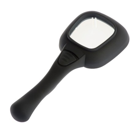 Lupa with a handle and backlight VEBER 600558, 3X, 52X52 mm, 6 LEDs