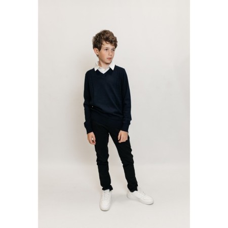Jumper for boys, height 110-116 cm, dark blue color-9