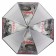Umbrella - a semiautomatic “city” cane, 8 knitting needles, r = 39 cm, transparent/black color