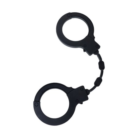 Handcuffs, silicone, black, 33 cm-1