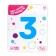 Foil ball 40 "Number 3", Blue Slim color