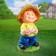 Garden figure "Boy with flowers" 20x25x46cm