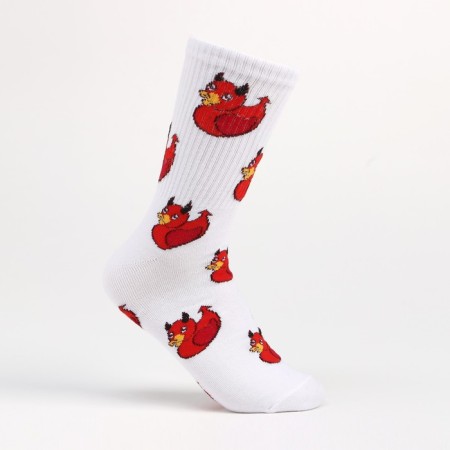 Socks "duckling punk", white color, size 41-44