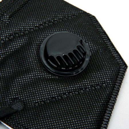 Respiratory mask Safety, six -layer, with a valve, with a coal filter, 5 pieces in packaging, black-4