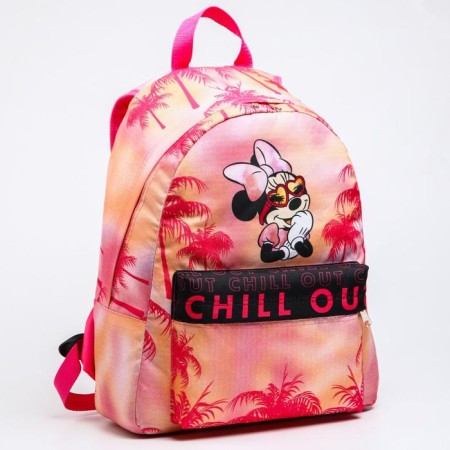 Youth backpack, lightning department, n/pocket, pink, 33 cm x 13 cm x 37 cm "mouse", Minnie Mouse-2