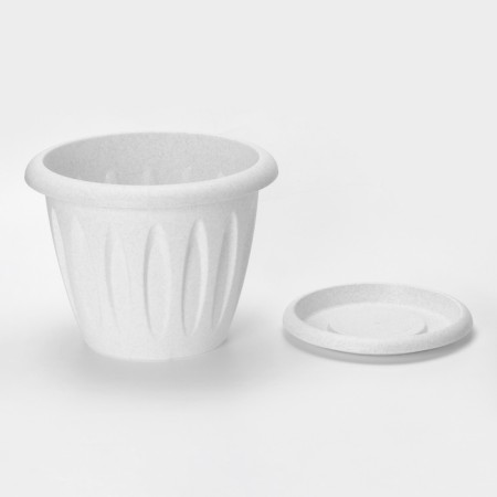 Pot with the pallet "Felicia", 10.4 l, the color is marble-2