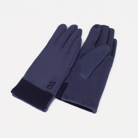 Female gloves, size 8, without insulation, blue color