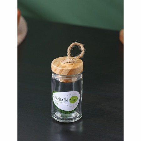 Glass jar for spices with bamboo lid Bellatenero "Eco", 60 ml, 4.4 × 8.5 cm-2