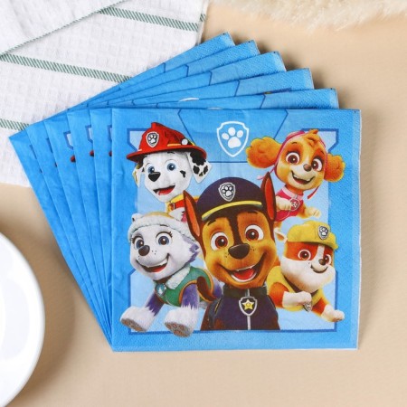 Paper napkins, 33x33 cm, 20 pieces, 3-layer, puppy patrol-1