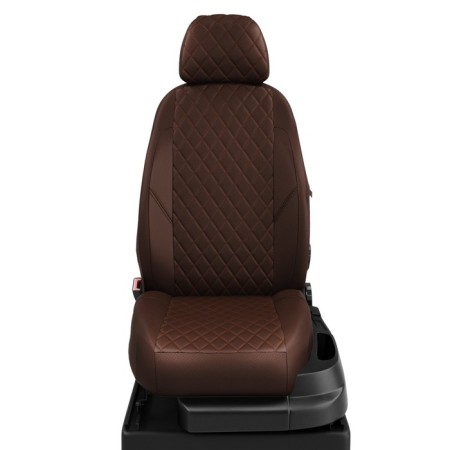 Auto-Cherkhly for Skoda Octavia A7 since 2013-2017, hatchback, sedan, station wagon, perforation, eco-leather, chocolate color
