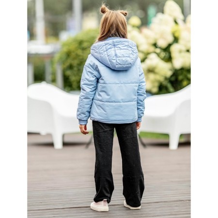 Jacket for girls, height 116 cm, blue color-5