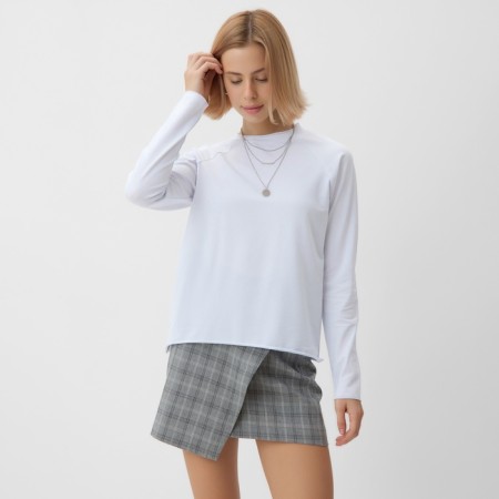Jumper (Longsliv) Women's Minaku: Minaku: Basic Line Collection, Color White Rr. 42