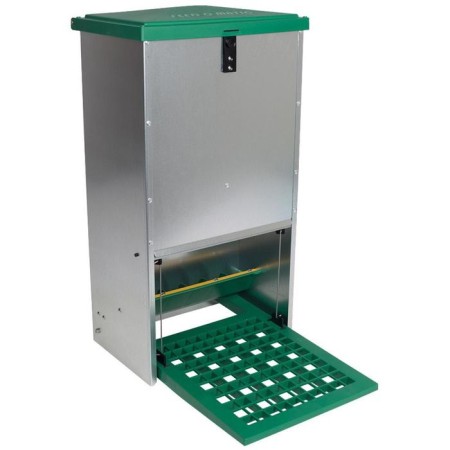 Bunker feeder for poultry at 20 kg, pedal, galvanized steel, Feed-o-Matic-3