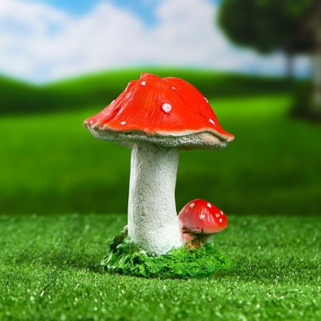 Garden figure "Mushrooms of fly agaric" 17cm-2