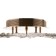 Causteen with PDU 1840/5GD LED 80W 3000-6000k Dimmer chrome gold 51x51x8 cm Bayerluux