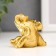 Souvenir Polystone "Golden Elephant with Flower" set 8 pcs 5.5x4x4 cm