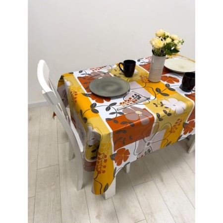 Camelia oilcloth 140 cm, roll 20 m, drawing "Orange"-3