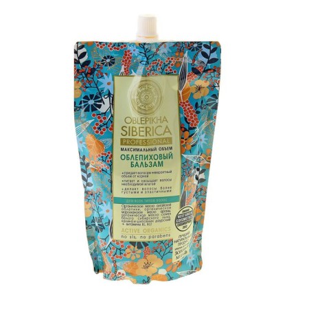Hair balms Natura Siberica "Sea buckthorn", maximum volume, doy-pak, 500 ml