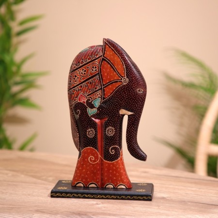 Souvenir "Elephant" on a stand, batik, tree 25 cm