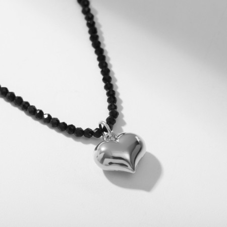 A decorative -based pendant “Heart” is elegant, black color, 36.5 cm