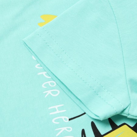 T -shirt for a boy, menthol color, height 80 cm-2