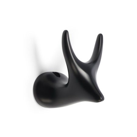 Furniture hook Cappio Bambi, two -rod, zinc, black color