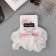 Hair elastic band "Orbit" (set 2 pcs) Ariadne strip shine, 9 cm, white