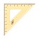 Damage set 4 objects (ruler 15 cm, square 30 °/ 60 °, 10 cm; square 45 °/ 45 °, 8 cm; transporter 180 °, 9 cm), transparent orange