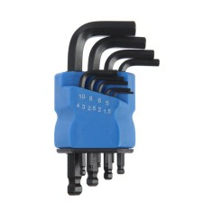 A set of keys of the hexagonal tundra Black, with a ball, CRV, 1.5 - 10 mm, 9 pcs.