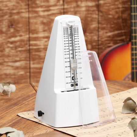 Mechanical GLEAM metronone, white, 40-408 beats per minute, 21 x 10 x 12 cm,-1