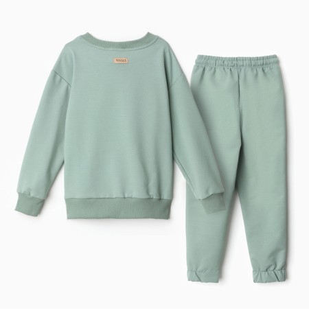 Costume (sweatshirt and trousers) children's minku, olive color, height 122 cm-9