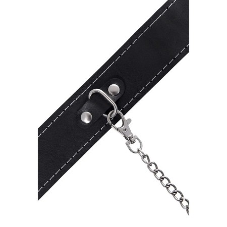 Pecado BDSM collar, genuine leather, black color-7