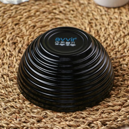 AVVIR CARVE bowl, 430 ml, d = 13 cm, glass ceramic, black color-2