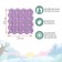 Modular massage rug orthodon, set No. 1 "Universal", pastel colors