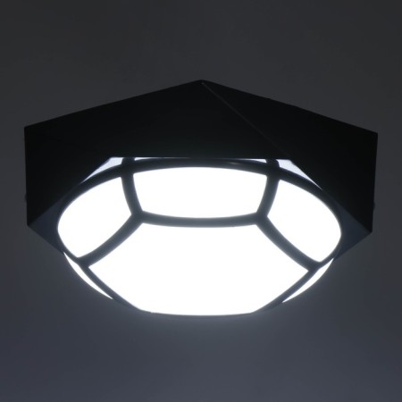 Lamp "Almazik" LED 20W 6000K black 51x51x7 cm-2