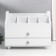 Casket wood for jewelry and cosmetics 2 drawers white 26x16.5x21.7 cm