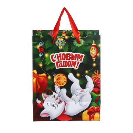 New Year. Gift package, 18x23x11.5 cm, packaging, cats aristocrats-3