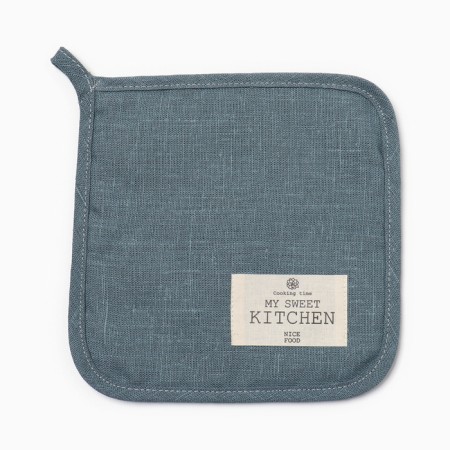 Set of kitchen. Ethel Eco Turquoise: mittens 15x28cm, 6x19cm sever-3