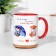 Sublimation mug "My beloved husband", inside red, 320ml