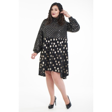 Female dress, size 56, black color-6