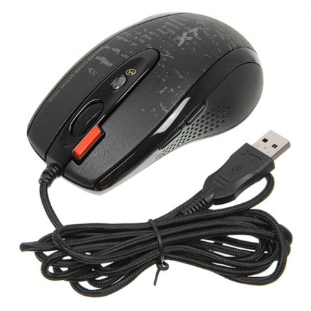 Mouse A4Tech V-Track F5 Black/Optical drawing (3000dpi) USB (6but)-7