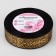 Satin tape with embossing "Snake", 25 mm, 23 ± 1 m, black/gold color