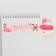 Bookmark for the books "Teacher inspires" with a pin, cardboard, 6 cm x 19 cm.