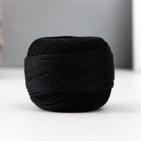 The yarn "Canarias" is 100% Merceris. cotton 203m/20g (9999 black)-1