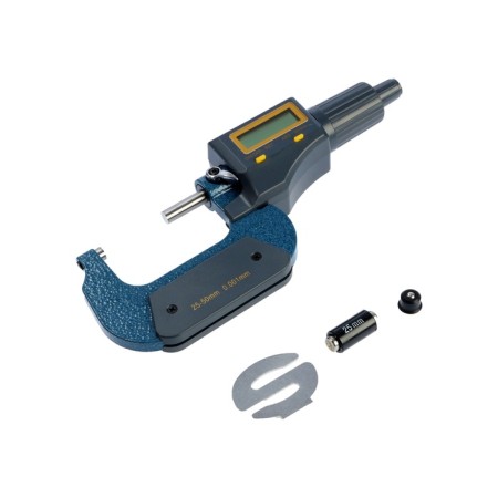 Micrometer electronic tundra, metal, range 25-50 mm, measurement step 0.001 mm-13