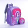 Baby backpack on a zipper, with a wallet, lilac color