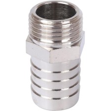 Штуцер STOUT SFT-0067-001220, 1/2" x 20 мм, наружная резьба, никелированная латунь