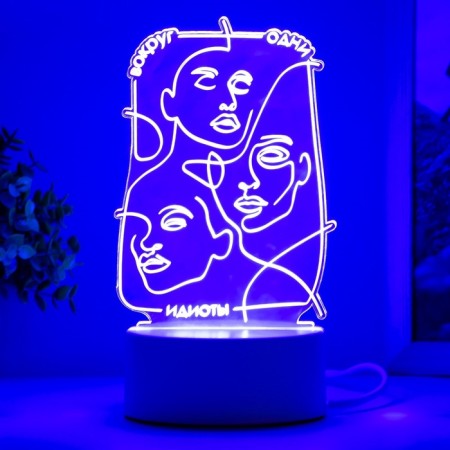 Light "Idiots" LED white 10.5x9.5x16 cm Risalux-5